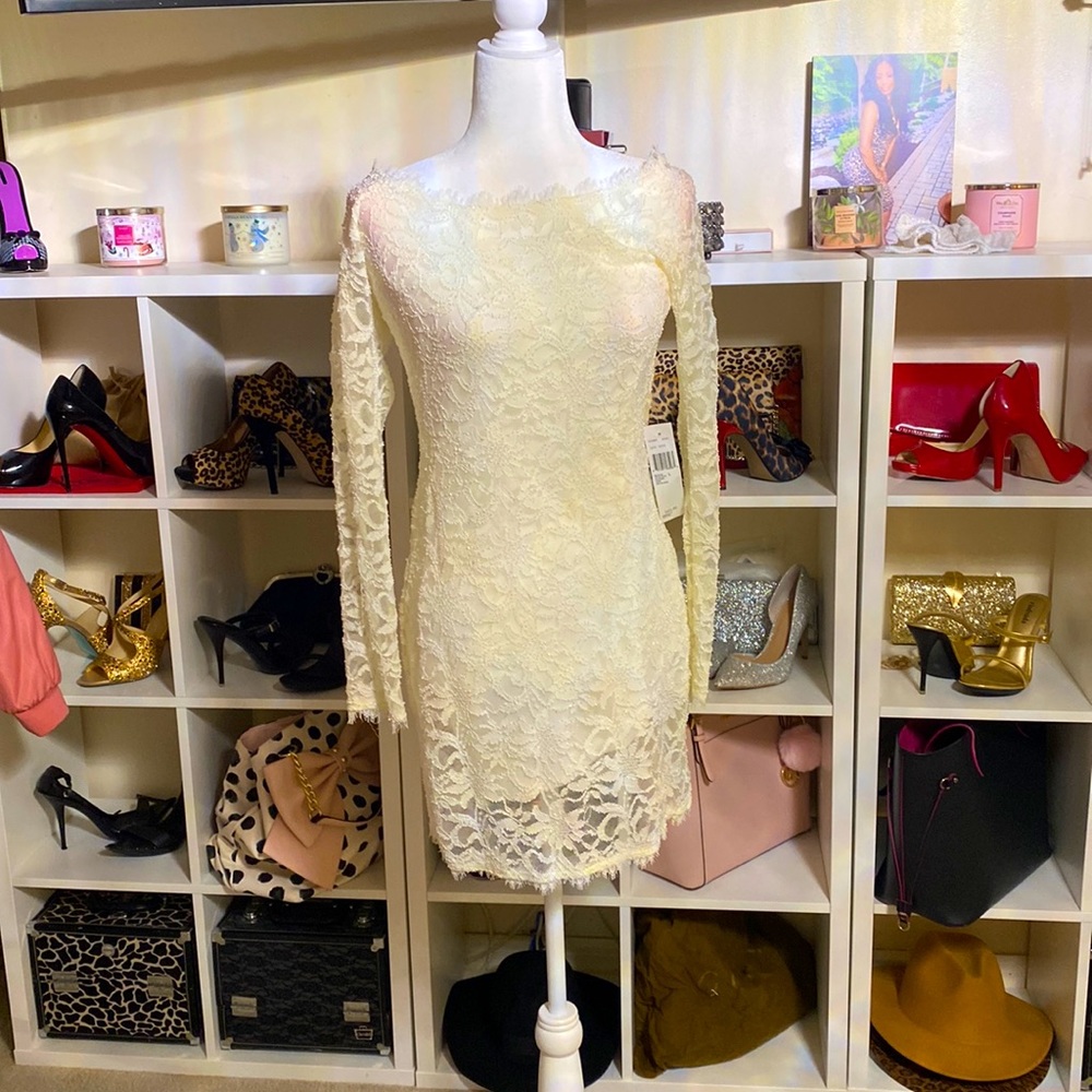 Cream lace dress